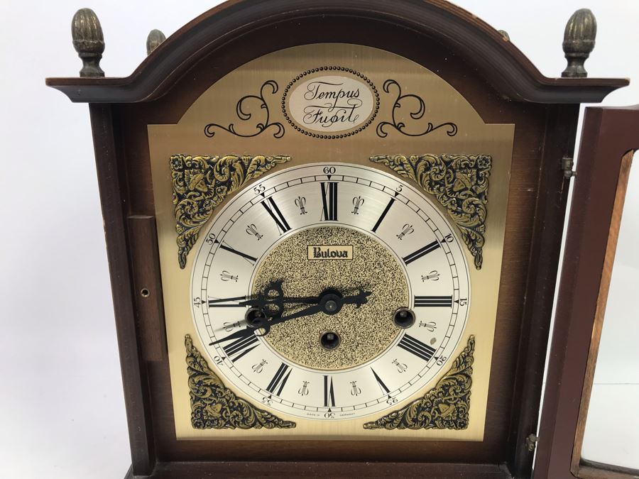Bulova Watch Company Mantle Clock 340-020 Made In West Germany 13'H X 10'W [Photo 5]