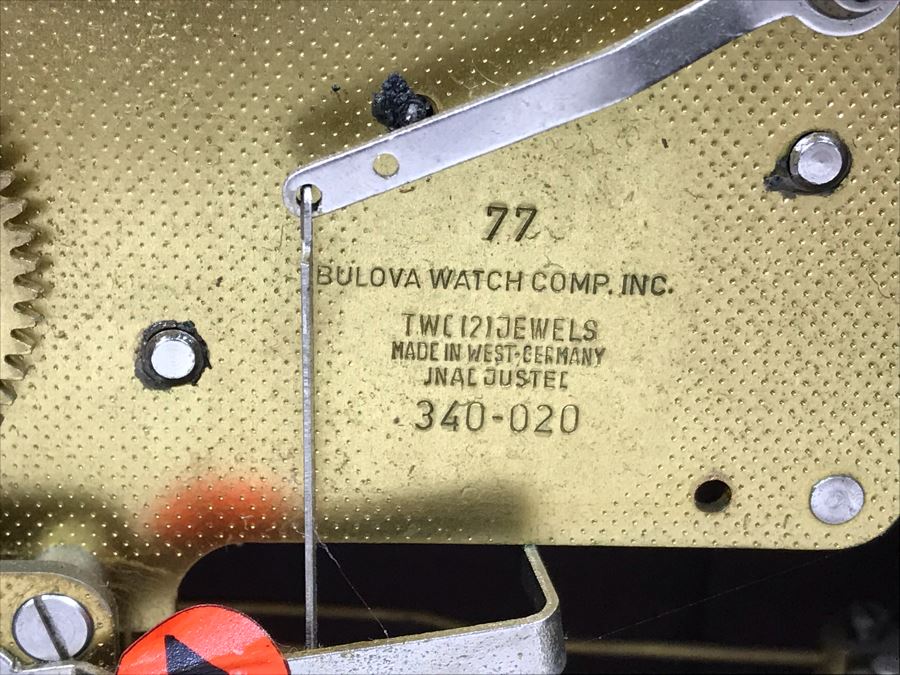 Bulova Watch Company Mantle Clock 340-020 Made In West Germany 13'H X 10'W [Photo 14]