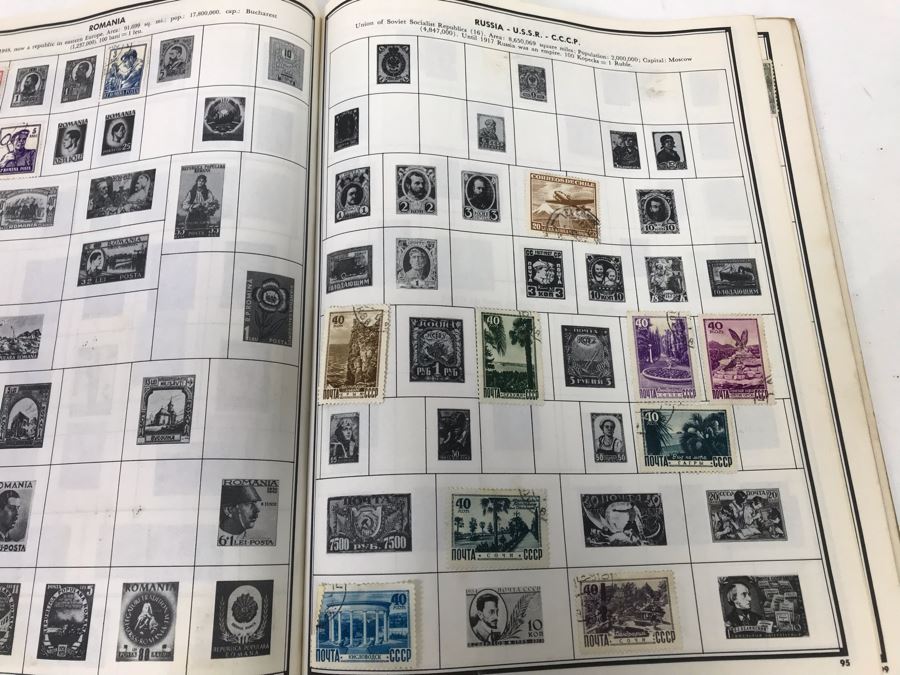 Vintage Stamp Album Book - See Photos For Some Of The Stamps [Photo 16]