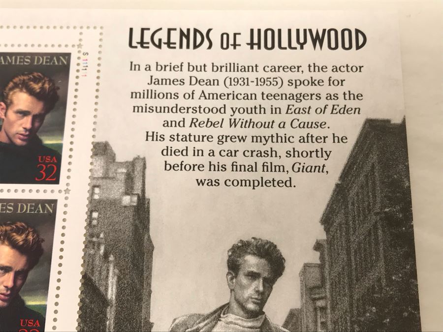 James Dean Mint US Postage Stamps Legends Of Hollywood [Photo 4]
