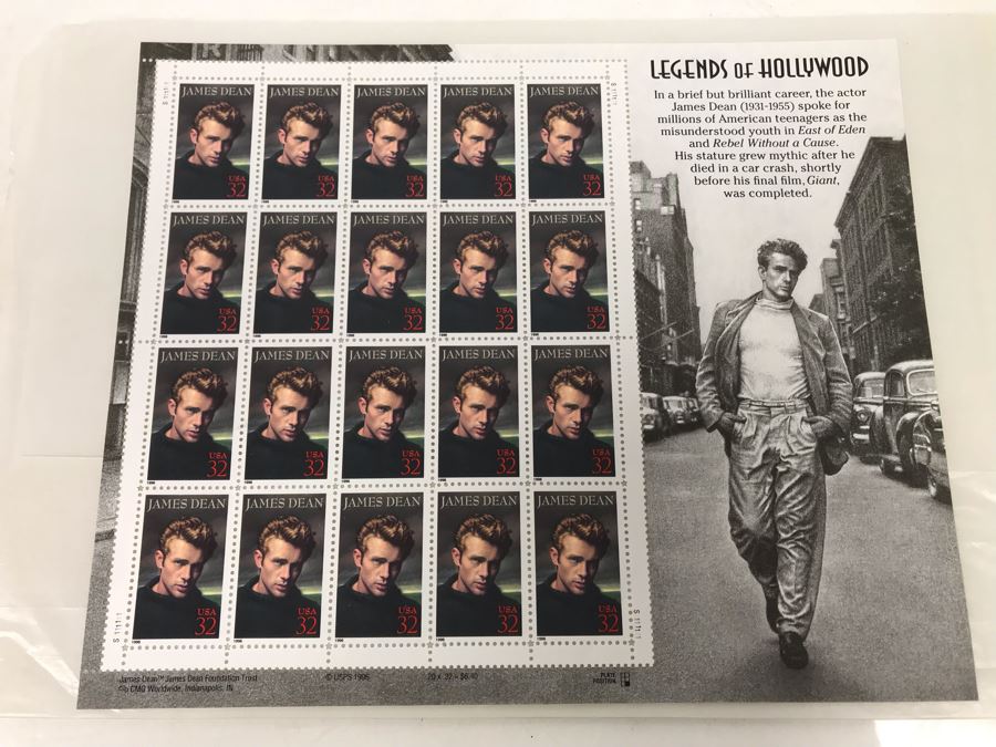 James Dean Mint US Postage Stamps Legends Of Hollywood