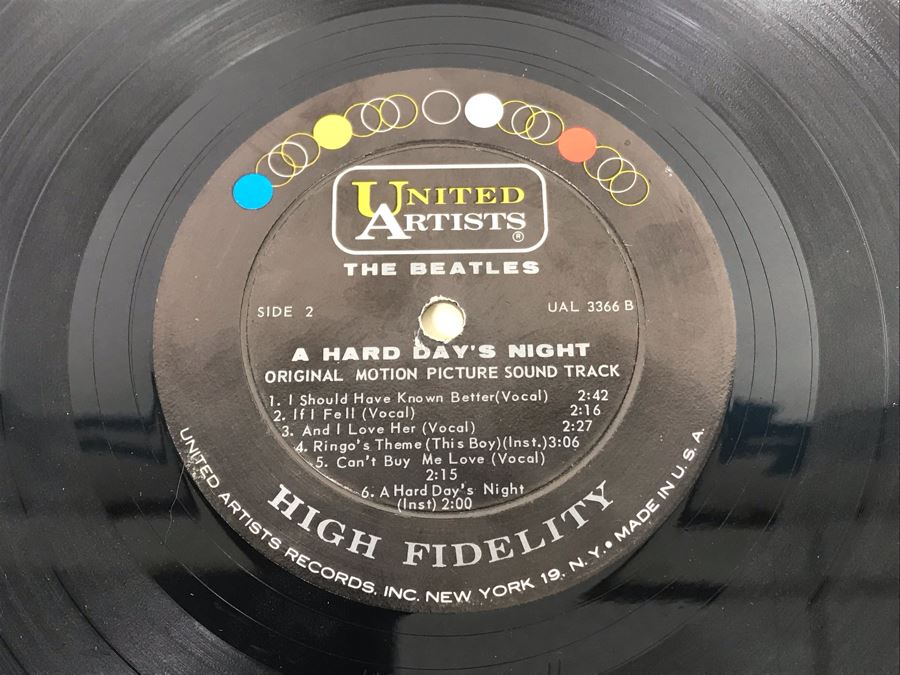The Beatles A Hard Day's Night Vinyl Record [Photo 7]