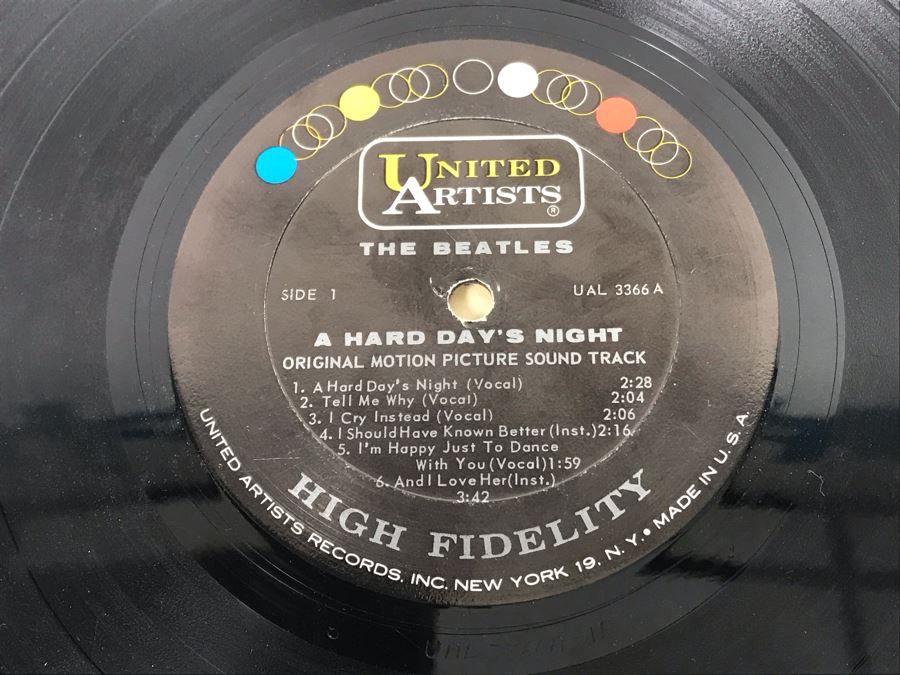 The Beatles A Hard Day's Night Vinyl Record [Photo 5]