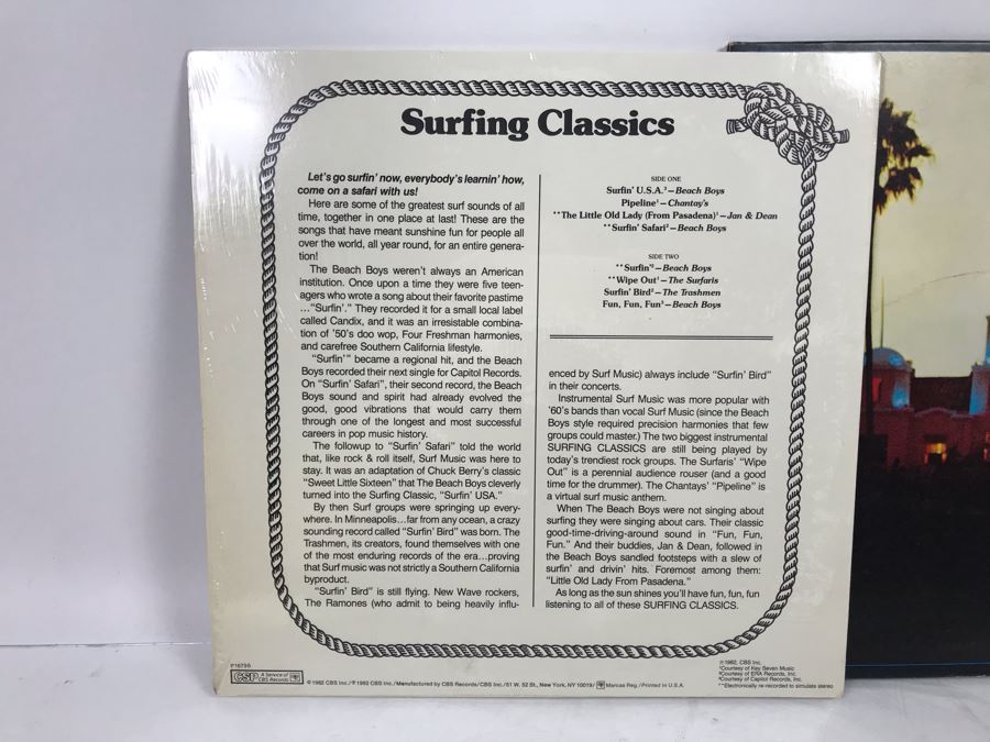 Eagles Hotel California (With Poster) And Surfing Classics Vinyl Records [Photo 5]