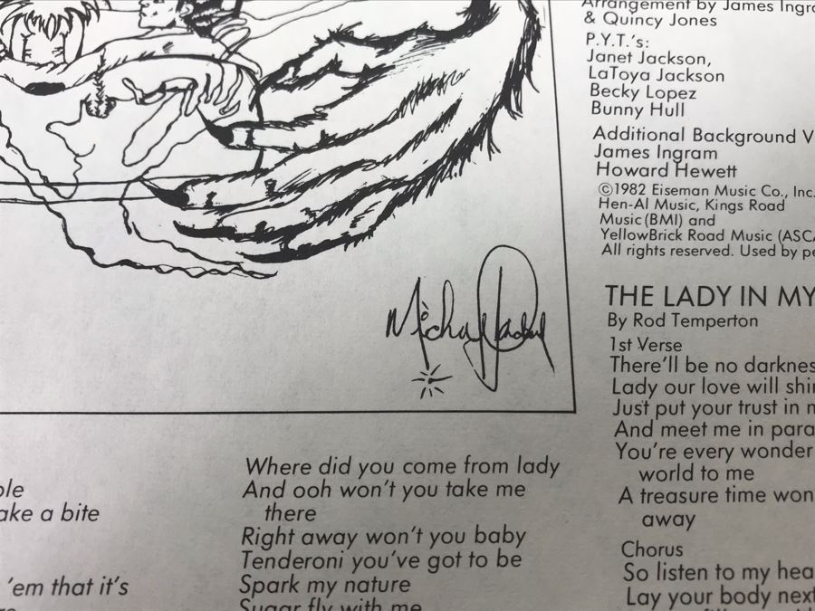 Michael Jackson Thriller Vinyl Record With Original Inner Sleeve Michael Jackson Artwork [Photo 9]