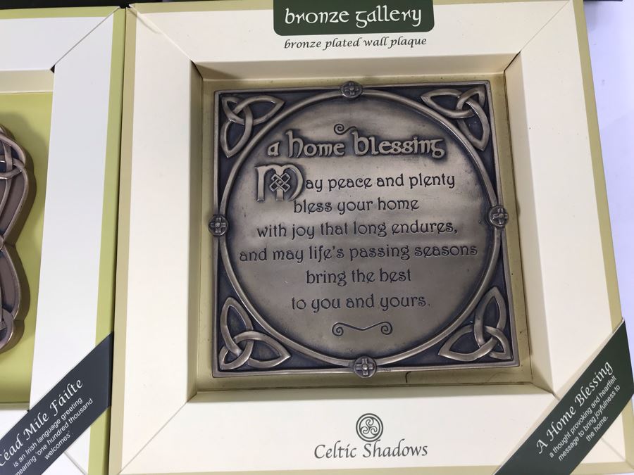 (4) New Celtic Shadows Bronze Gallery Plated Wall Plaques Retails $196 [Photo 7]