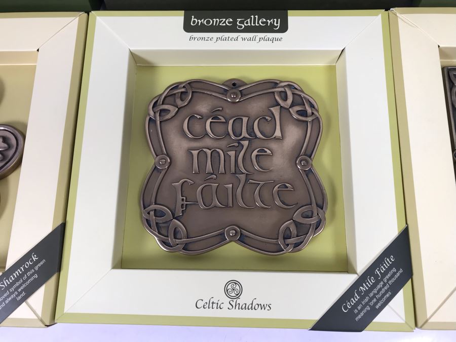 (4) New Celtic Shadows Bronze Gallery Plated Wall Plaques Retails $196 [Photo 5]