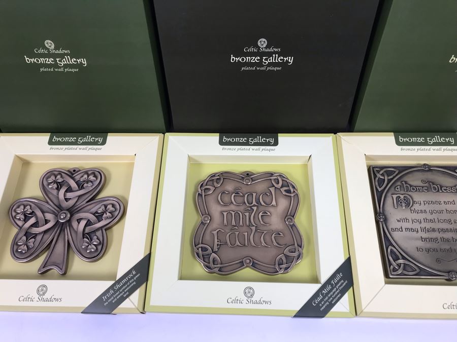 (4) New Celtic Shadows Bronze Gallery Plated Wall Plaques Retails $196 [Photo 4]