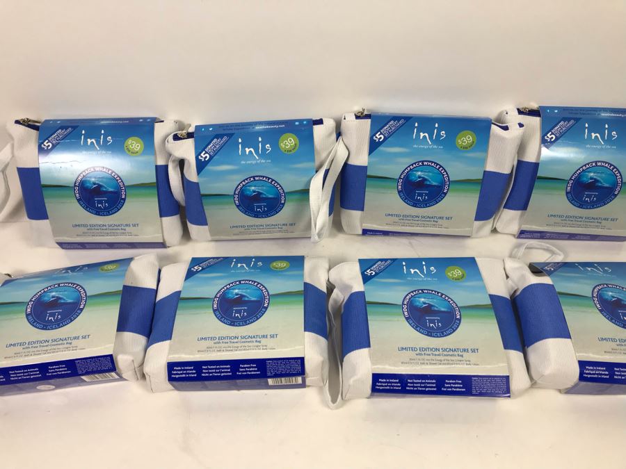 (8) New Inis The Energy Of The Sea Limited Edition Signature Sets With Travel Bag: Cologne, Bath Gel And Lotion Retails $312 [Photo 1]