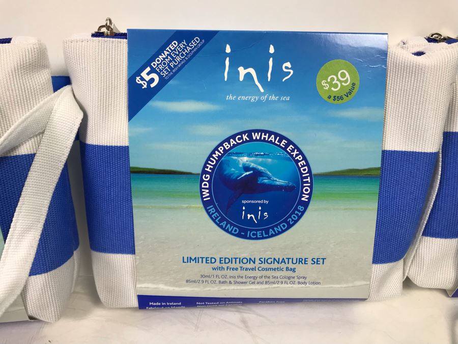 (8) New Inis The Energy Of The Sea Limited Edition Signature Sets With Travel Bag: Cologne, Bath Gel And Lotion Retails $312 [Photo 2]