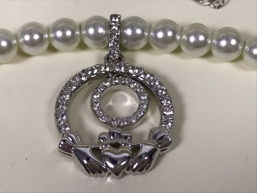 Pair Of New Irish Tara Necklaces Claddagh Retails $319 [Photo 5]