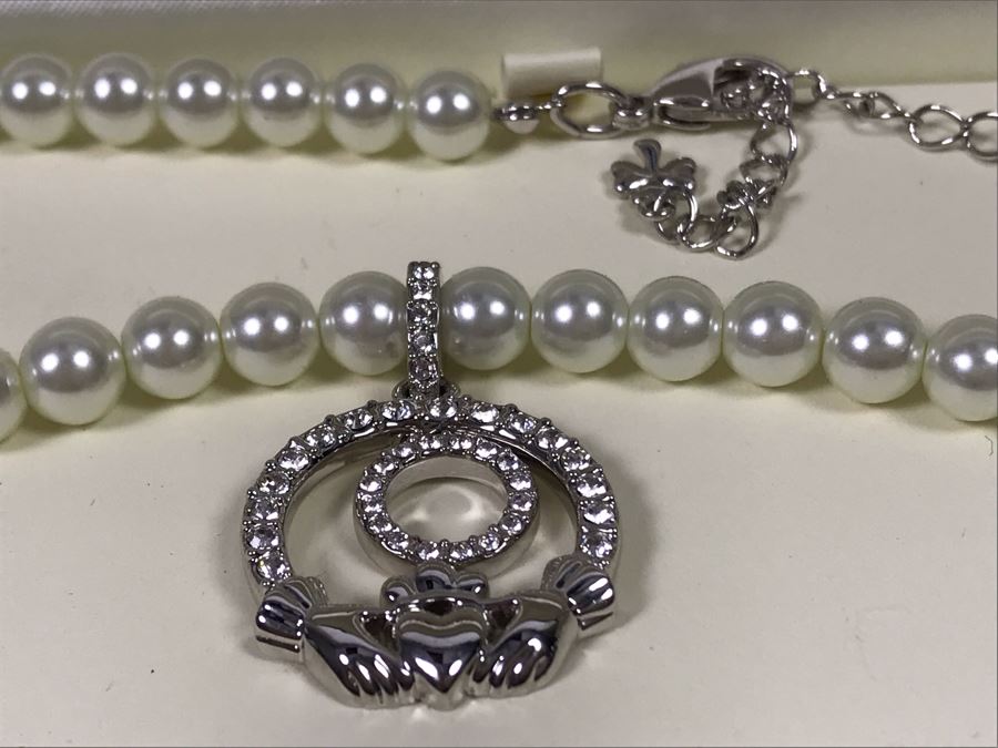 Pair Of New Irish Tara Necklaces Claddagh Retails $319 [Photo 6]