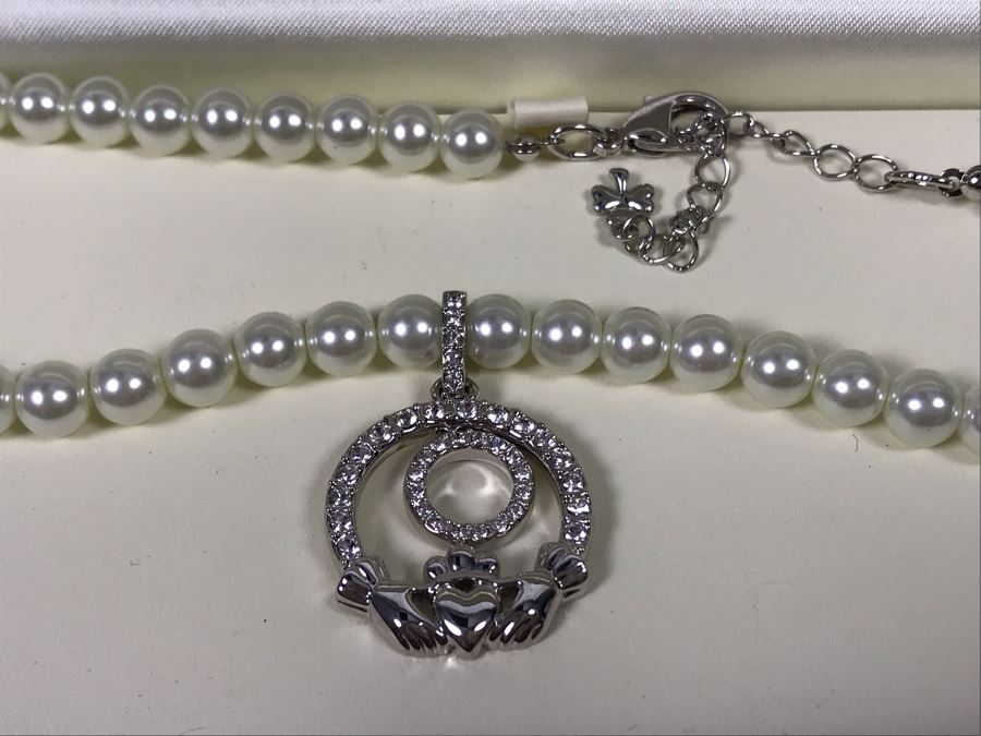 Pair Of New Irish Tara Necklaces Claddagh Retails $319 [Photo 4]