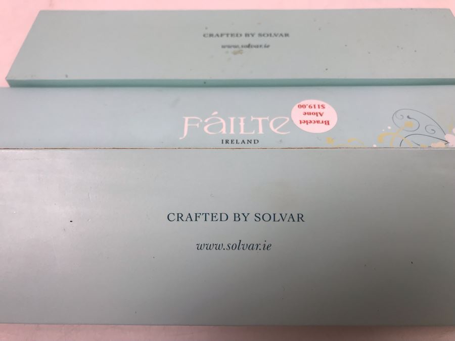 (3) Sterling Silver Failte Solvar Ireland Charm Bracelets Retails $537 [Photo 13]