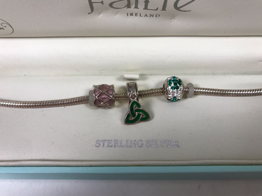 (3) Sterling Silver Failte Solvar Ireland Charm Bracelets Retails $537 [Photo 2]