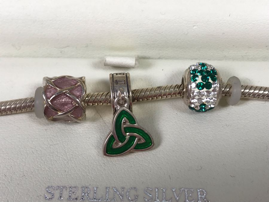 (3) Sterling Silver Failte Solvar Ireland Charm Bracelets Retails $537 [Photo 6]