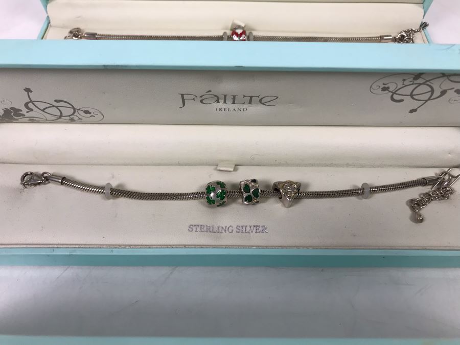 (3) Sterling Silver Failte Solvar Ireland Charm Bracelets Retails $537 [Photo 9]