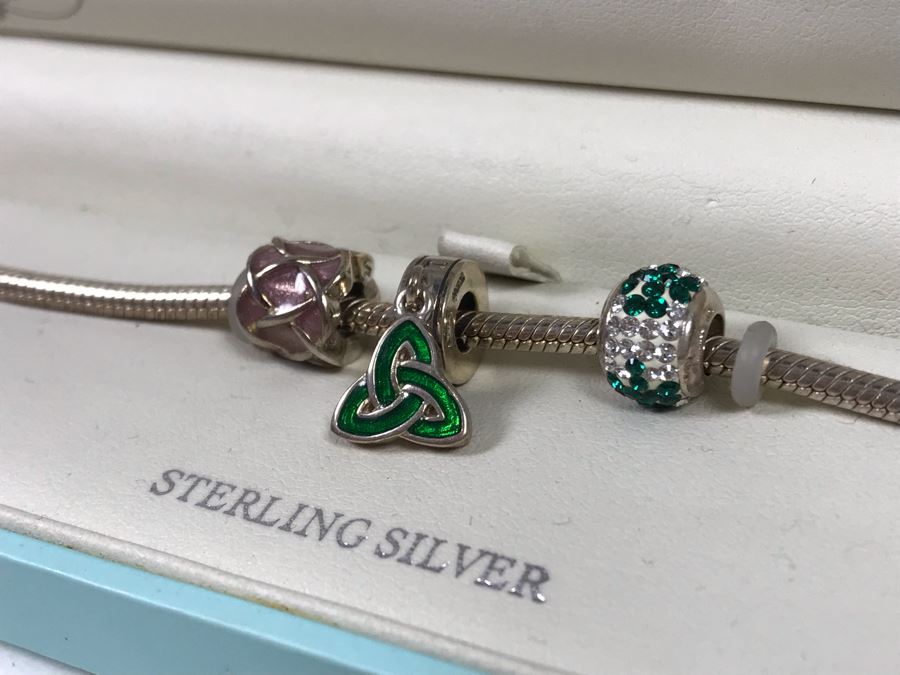 (3) Sterling Silver Failte Solvar Ireland Charm Bracelets Retails $537 [Photo 8]