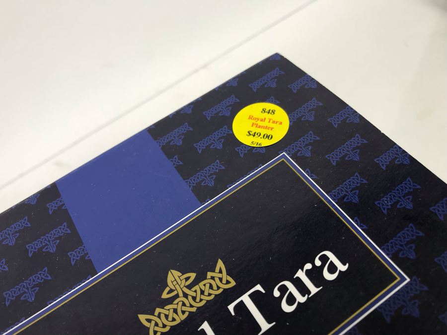 (3) New Royal Tara Fine Bone China Ireland Pieces (2) Planters And (1) Irish Harp - Trellis Shamrock Retails $137 [Photo 10]