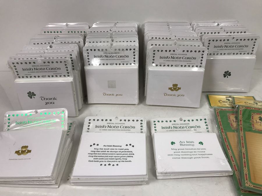 (53) New Irish Note Cards And (2) Magnetic Memo Pads Retails $649