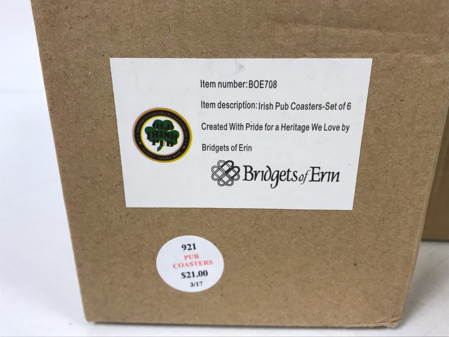New Irish Pub Coasters By Bridgets Of Erin Retails $126 [Photo 5]