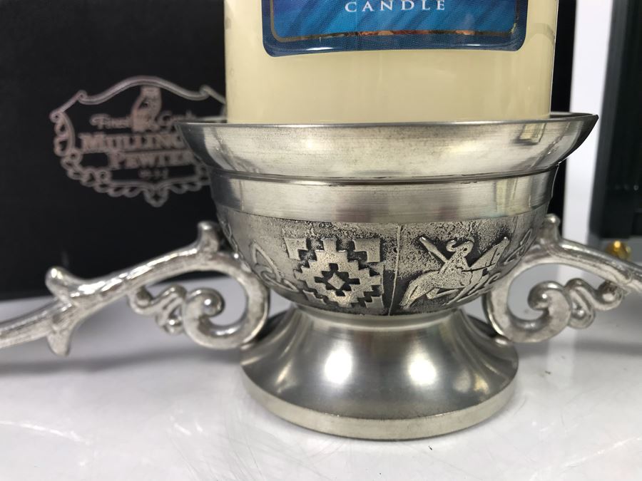 New Belleek Fine Parian China Sugar & Creamer, Irish Pub Key Rack, New Mullingar Pewter Candleholder Centerpiece And Ireland Sign Plaque [Photo 4]