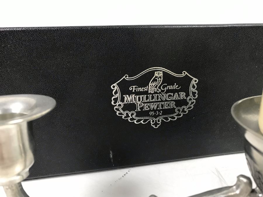 New Belleek Fine Parian China Sugar & Creamer, Irish Pub Key Rack, New Mullingar Pewter Candleholder Centerpiece And Ireland Sign Plaque [Photo 5]