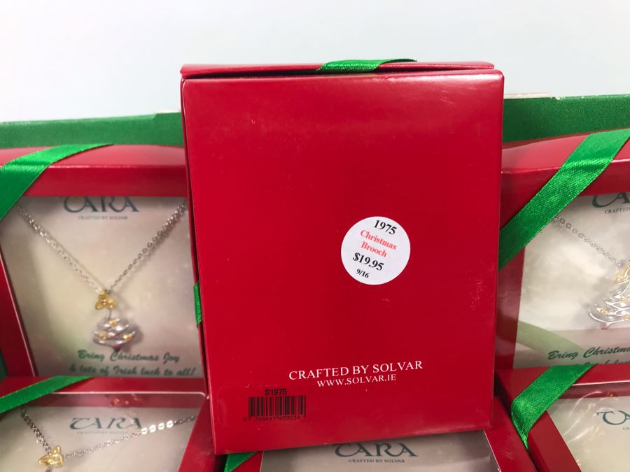New Irish Tara Crafted By Solvar Christmas Themed Jewelry Necklaces, Brooches, Earrings With Retail Display Retails $239 [Photo 11]