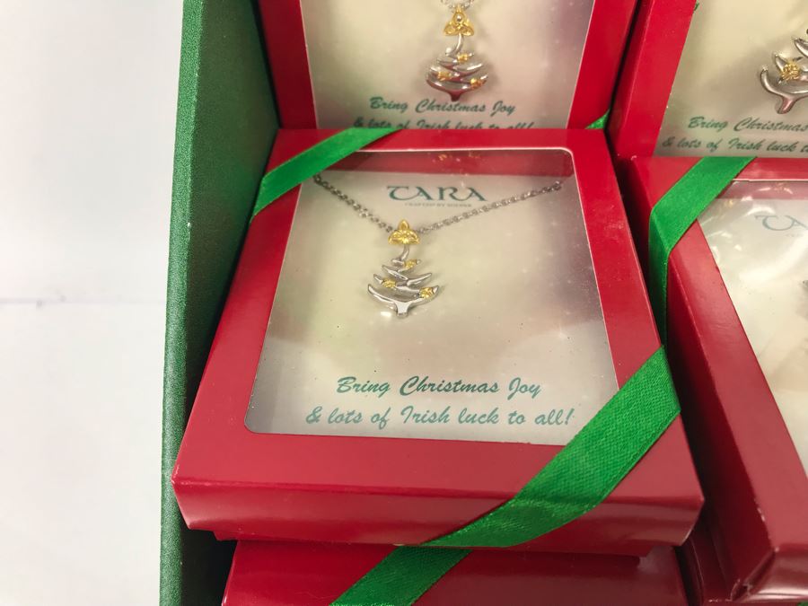 New Irish Tara Crafted By Solvar Christmas Themed Jewelry Necklaces, Brooches, Earrings With Retail Display Retails $239 [Photo 4]
