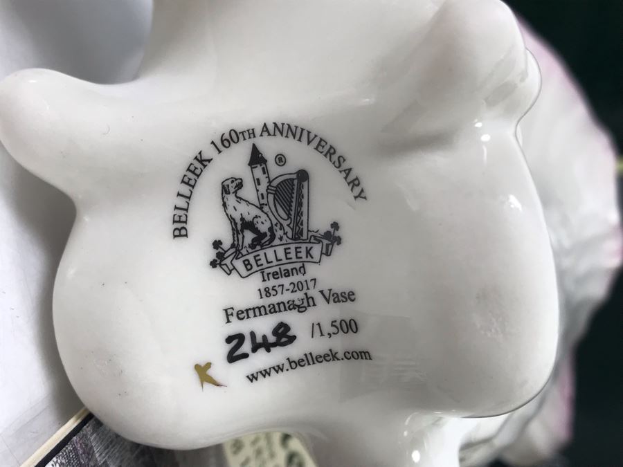 New Belleek Fine Parian China Vases: Castle Vase, Irish Flax Vase And Fermanagh Vase Retails $170 [Photo 8]