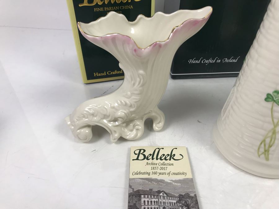 New Belleek Fine Parian China Vases: Castle Vase, Irish Flax Vase And Fermanagh Vase Retails $170 [Photo 7]