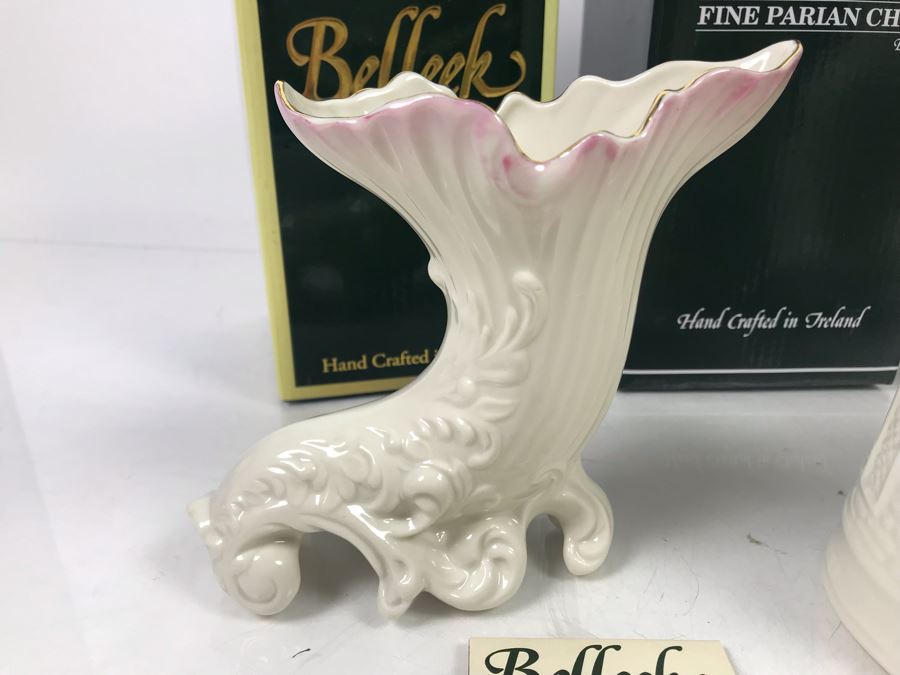 New Belleek Fine Parian China Vases: Castle Vase, Irish Flax Vase And Fermanagh Vase Retails $170 [Photo 6]