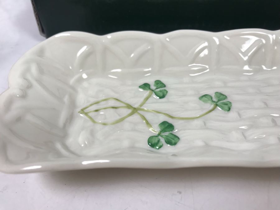 New Belleek Fine Parian China: (2) Shamrock Mint Trays, (1) Shamrock Cup And Saucer Set And (2) Sets Of (2) 10oz Claddagh Mugs Retails $220 [Photo 6]