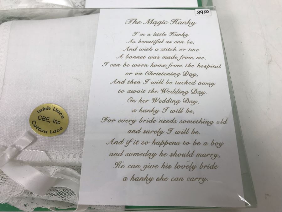 (5) New Irish The Magic Hanky Sets Irish Linen $195 [Photo 7]