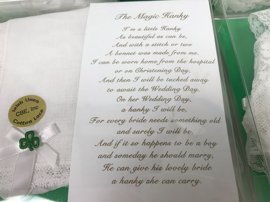 (5) New Irish The Magic Hanky Sets Irish Linen $195 [Photo 4]