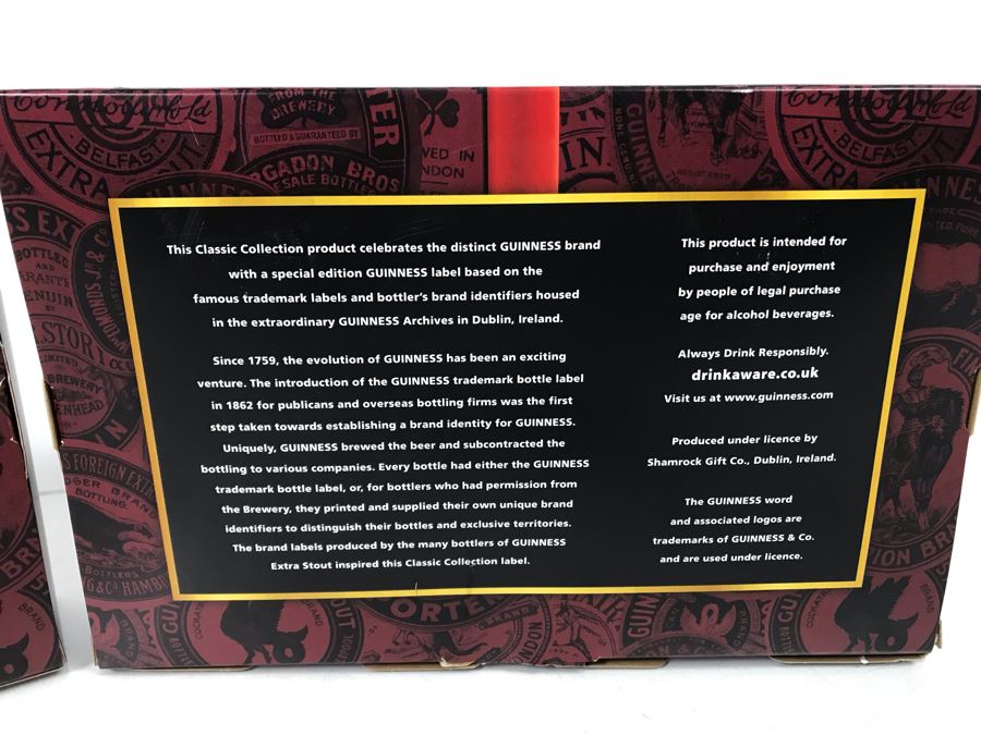 (2) New Guinness (2) Pint Glasses Classic Collections Retails $48 [Photo 6]