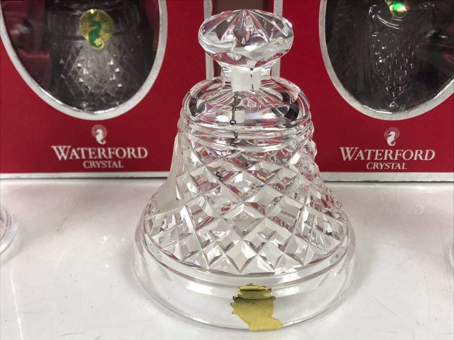 (5) Waterford Crystal Bells (2) With Boxes [Photo 12]