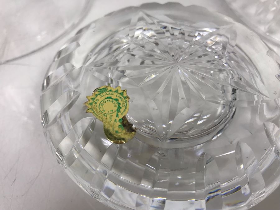 Waterford Irish Crystal Lot With Footed Crystal Bowl 3.5'H And Footed Vase 6'H [Photo 11]