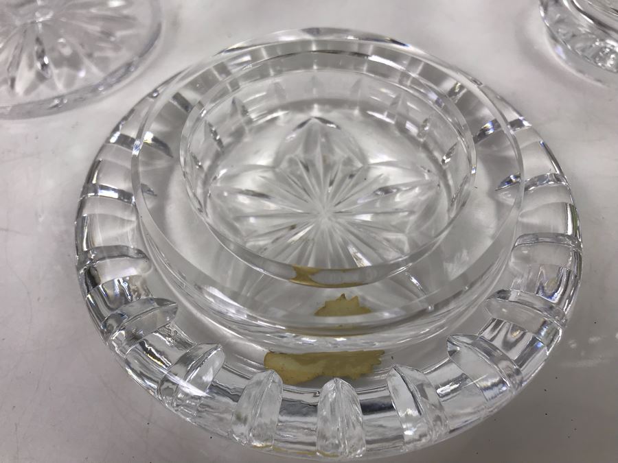 Waterford Irish Crystal Lot With Footed Crystal Bowl 3.5'H And Footed Vase 6'H [Photo 9]