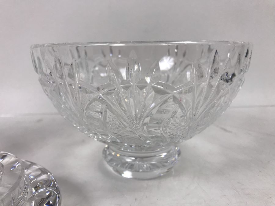 Waterford Irish Crystal Lot With Footed Crystal Bowl 3.5'H And Footed ...