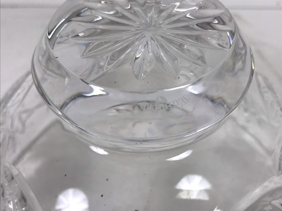 Waterford Irish Crystal Lot With Footed Crystal Bowl 3.5'H And Footed Vase 6'H [Photo 12]