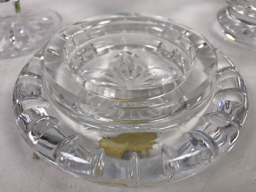 Waterford Irish Crystal Lot With Footed Crystal Bowl 3.5'H And Footed Vase 6'H [Photo 8]