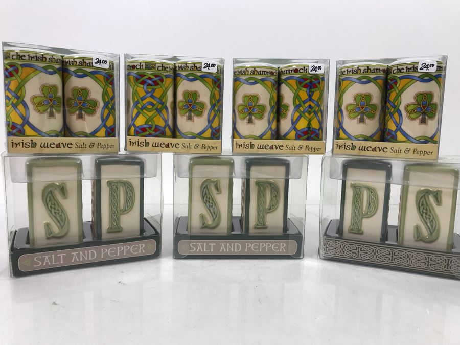 (7) New Irish Themed Salt & Pepper Shakers Retails $150 [Photo 2]