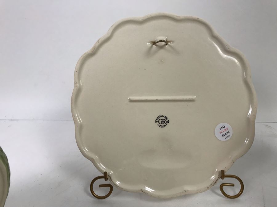 Irish Grasslands Road Lot With Teapot And Teacup, Double Handled Bowl, (2) Pitchers And Irish Plaque With Stand Retails $150 [Photo 16]