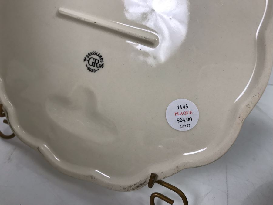 Irish Grasslands Road Lot With Teapot And Teacup, Double Handled Bowl, (2) Pitchers And Irish Plaque With Stand Retails $150 [Photo 17]