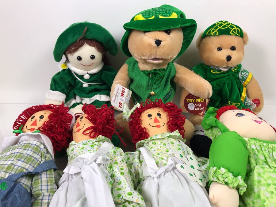 New Irish Rag Dolls And Irish Bears Retails $184