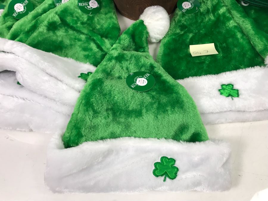 (7) Kurt S. Adler Irish Santa Hats And (7) Irish Bucket Hats $126 [Photo 3]