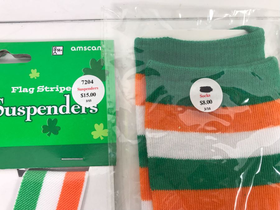New Irish Themed Costume Lot Including Hair Extensions, Bandanas, Suspenders And Barrettes Retails $170 [Photo 12]