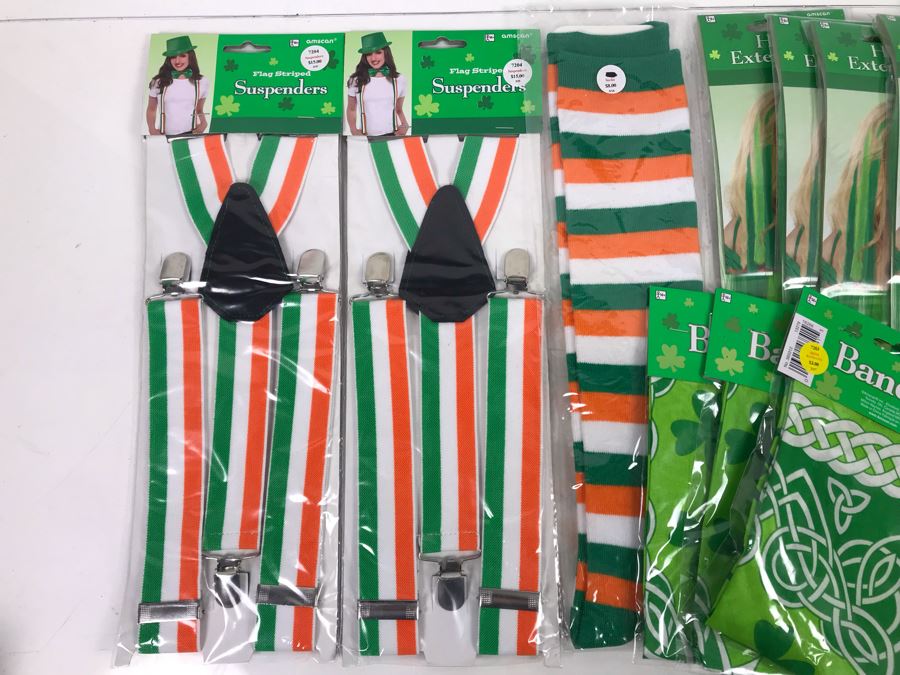 New Irish Themed Costume Lot Including Hair Extensions, Bandanas, Suspenders And Barrettes Retails $170 [Photo 11]