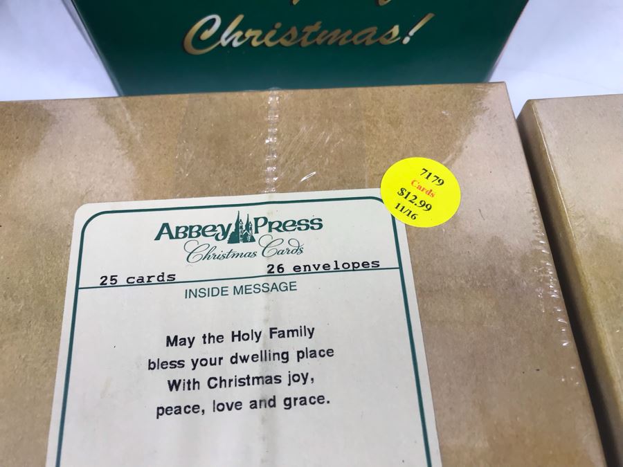 New (3) Shamrock Baubles, (2) Tara 12 Days Of Christmas Ornaments And (4) Irish Themed Abbey Press Christmas Cards Sets Retails $200 [Photo 18]